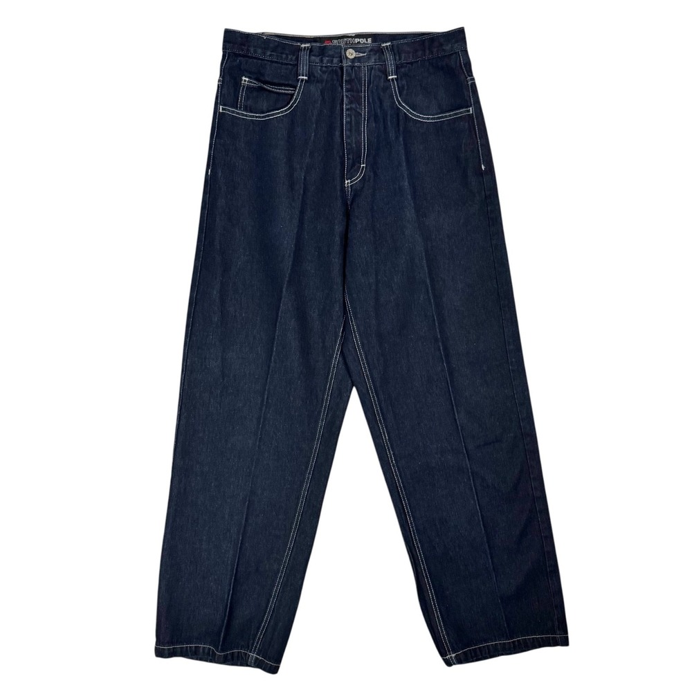 Y2K Southpole Baggy‎ Wide Leg Jeans Dark Wash Streetwear Skater Men's Size 34